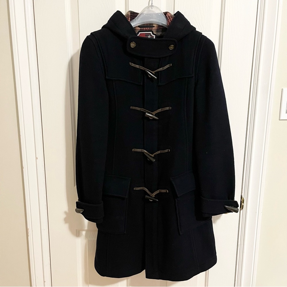 Aritzia TNA navy toggle wool coat size s